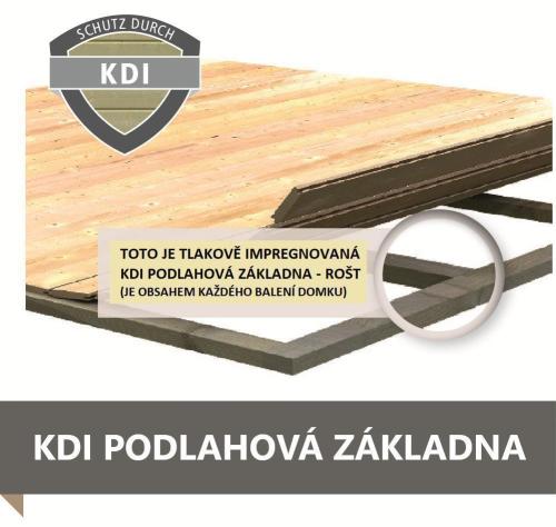 drevená podlaha KARIBU 2,38 x 2,42 m (54197)