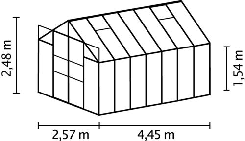 skleník VITAVIA URANUS 11500 PC 6 mm strieborný