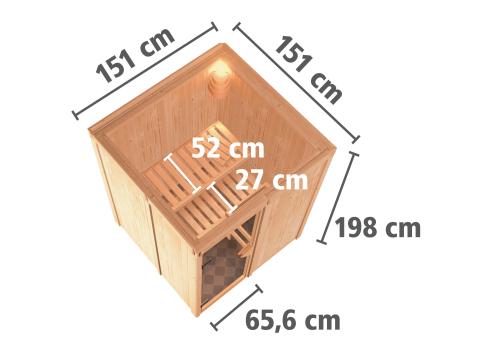 fínska sauna KARIBU NORIN (75588)