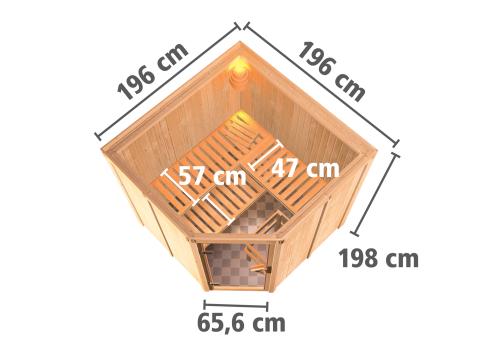 fínska sauna KARIBU JARIN (71360)