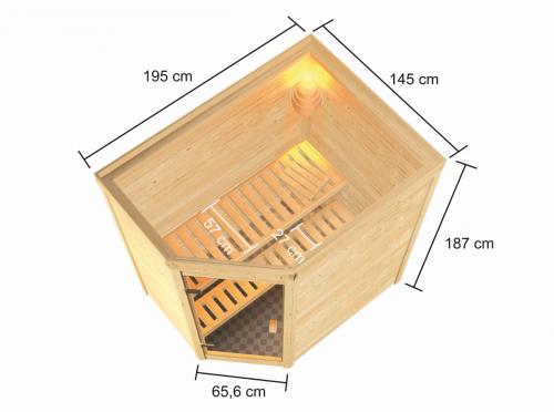 fínska sauna KARIBU JELLA (6166)