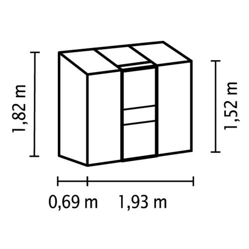 skleník VITAVIA IDA 1300 PC 6 mm strieborný