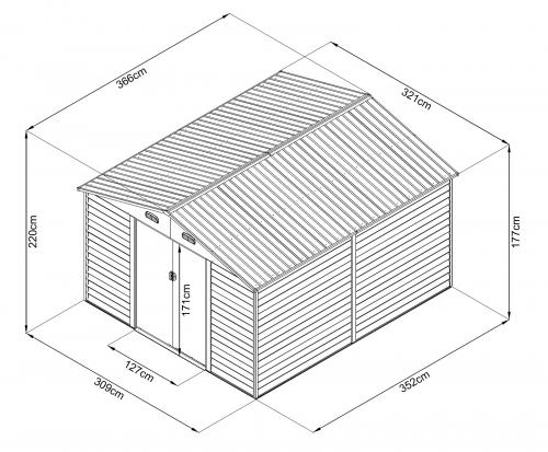 záhradný domček LANITPLAST MAXTORE WOOD 1112