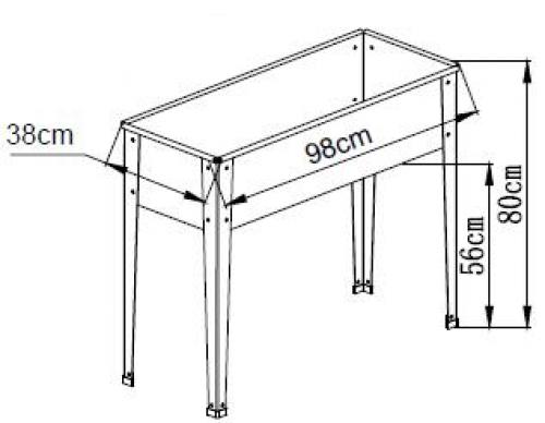 vyvýšený záhon LANITPLAST RAISED BED 104