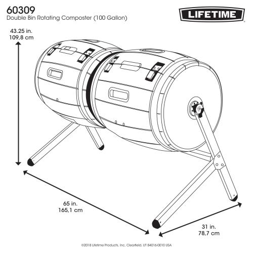 kompostér LIFETIME 60309 DOUBLE BARREL