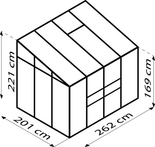 skleník VITAVIA IDA 5200 PC 6 mm strieborný