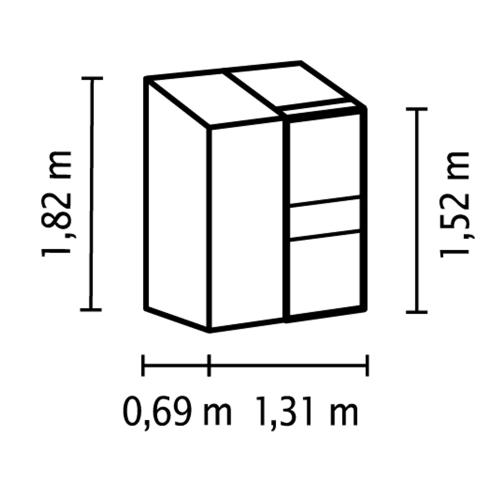 skleník VITAVIA IDA 900 PC 4 mm čierny