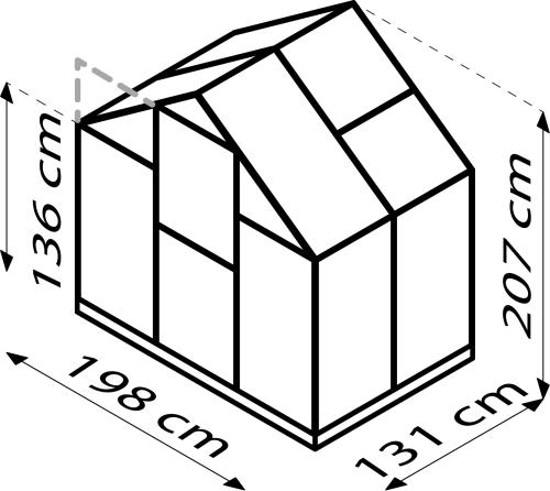 skleník VITAVIA TRITON 2500 PC 4 mm strieborný