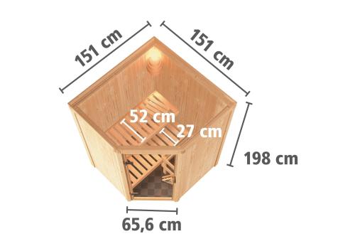 fínska sauna KARIBU LARIN (59626)