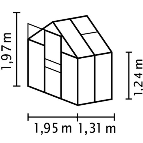 skleník VITAVIA VENUS 2500 PC 6 mm čierny