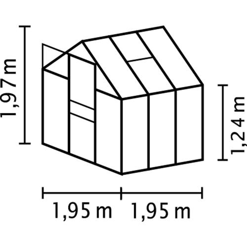 skleník VITAVIA VENUS 3800 PC 6 mm strieborný