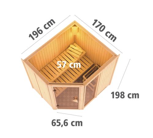 fínska sauna KARIBU FIONA 2 (52595)