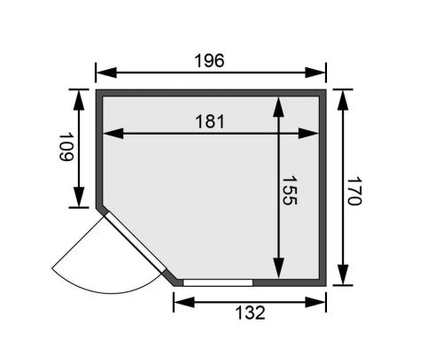 fínska sauna KARIBU FIONA 2 (52595)