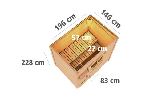 fínska sauna KARIBU JORGEN (86163)