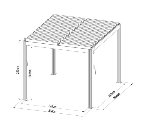 hliníková pergola LANITPLAST BIOCLIMATIC 33 BASIC